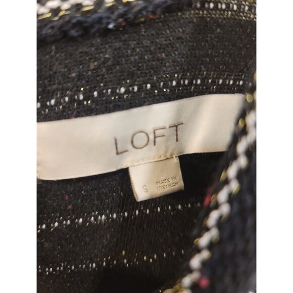 LOFT Striped Button Back Swing Dress - Picture 6 of 8